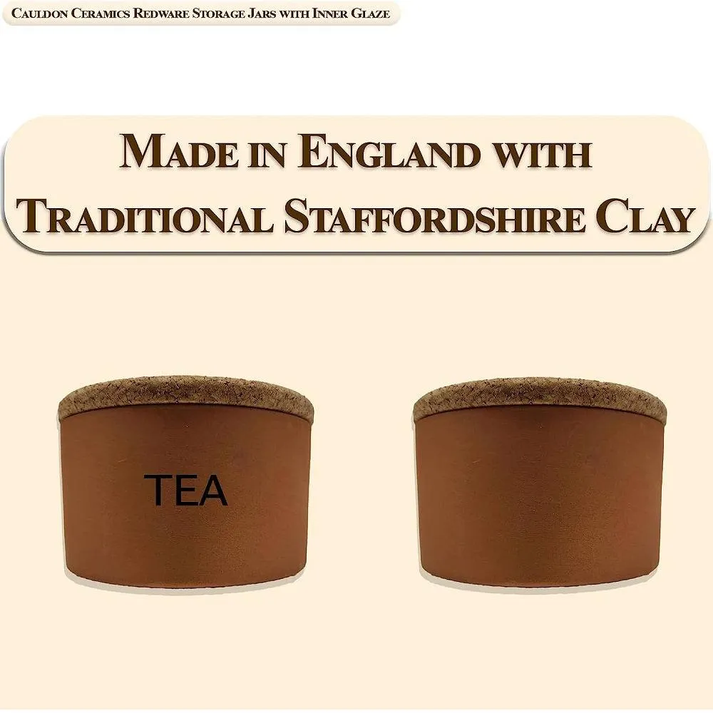 Cauldon Redware Small Tea Storage Jar in Terracotta Inner Glazed