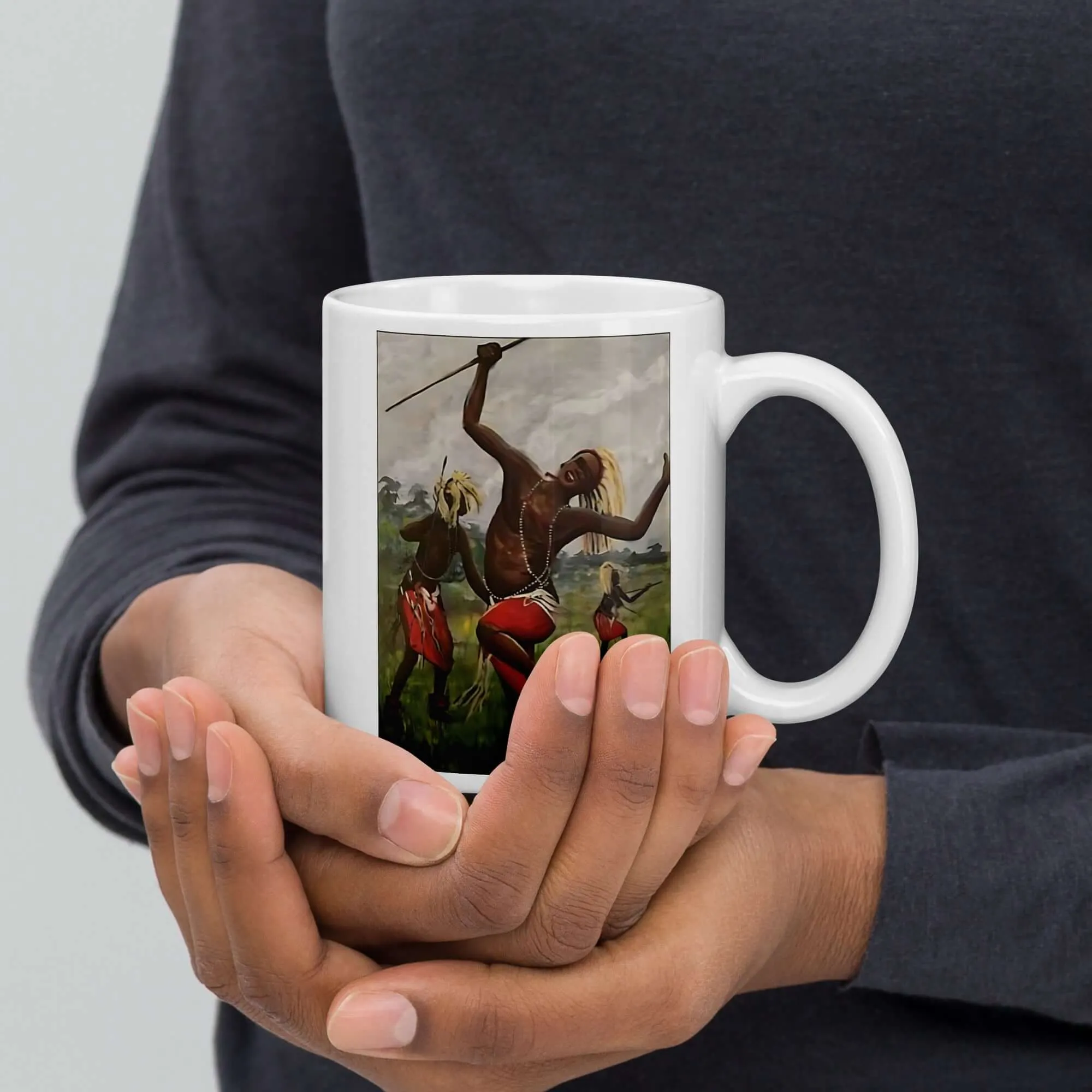 Celebration Ceramic Mug / Coffee or Tea Cup / Black Art / African Art / African Dance / Positive Black Images