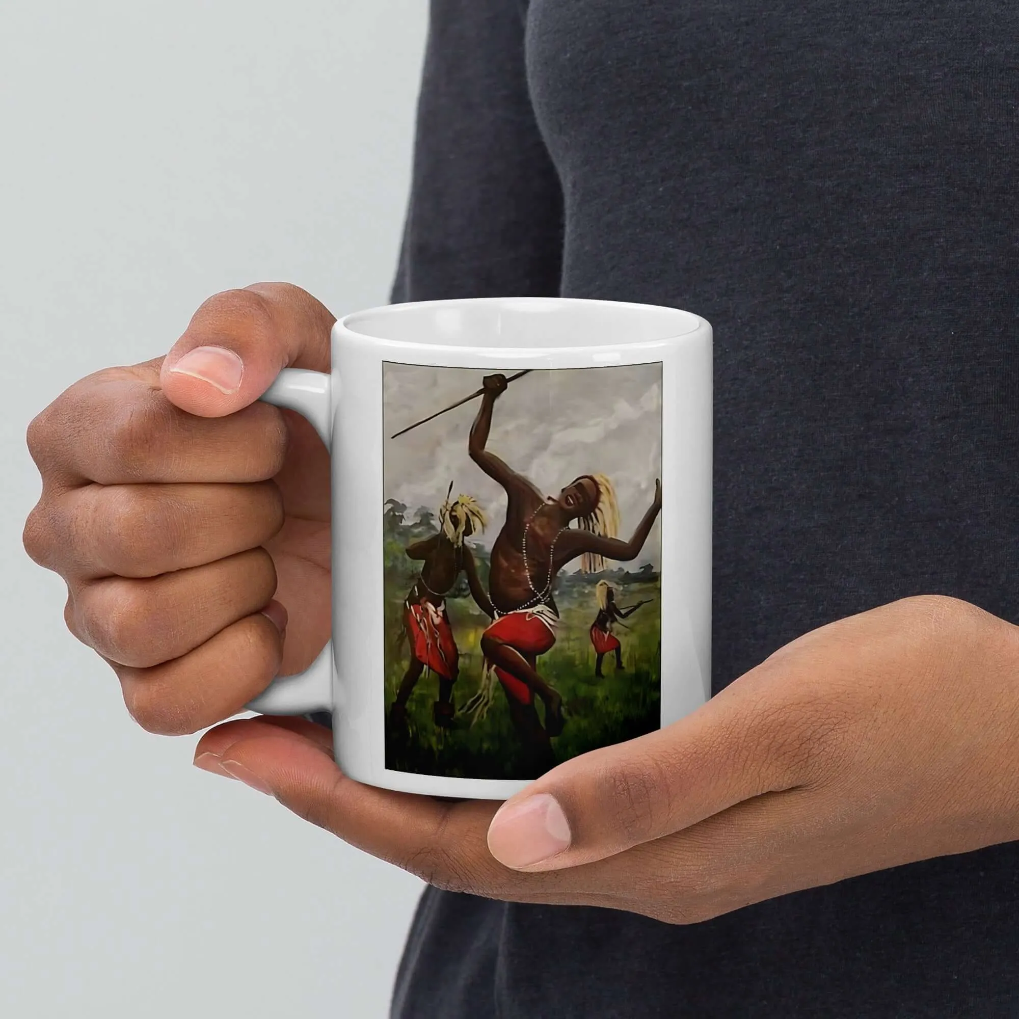 Celebration Ceramic Mug / Coffee or Tea Cup / Black Art / African Art / African Dance / Positive Black Images