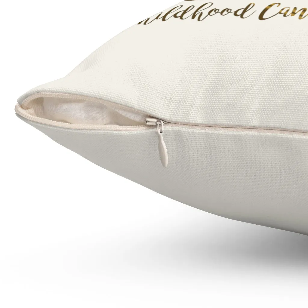 Childhood Cancer Awareness "Natural" Square Pillow (20 X 20)
