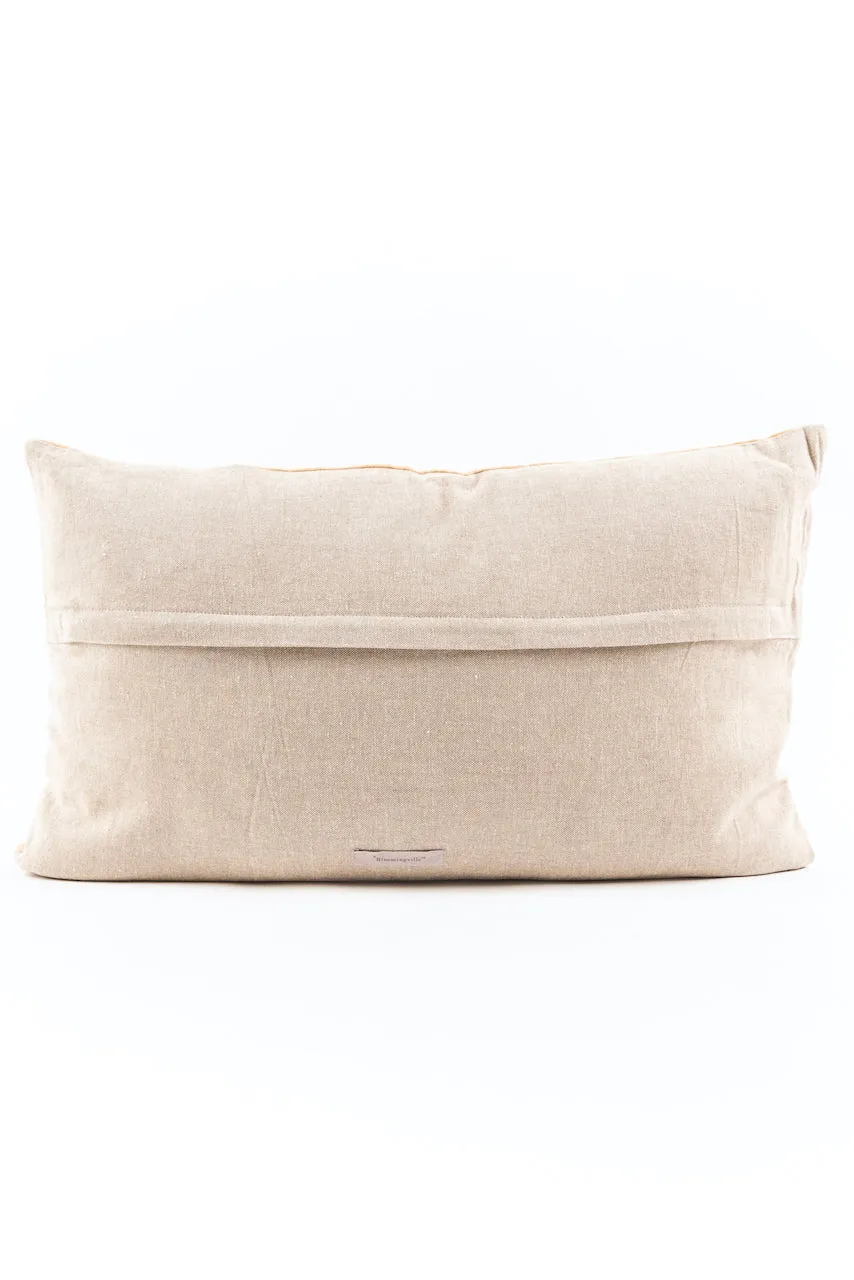 Christa Velvet Embroidered Lumbar Pillow