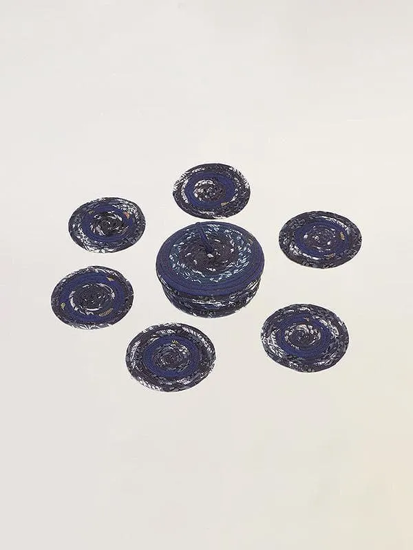 Coaster Set With Basket