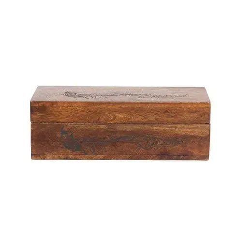 Coffee wooden box with 3 compartments