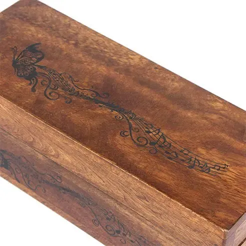 Coffee wooden box with 3 compartments