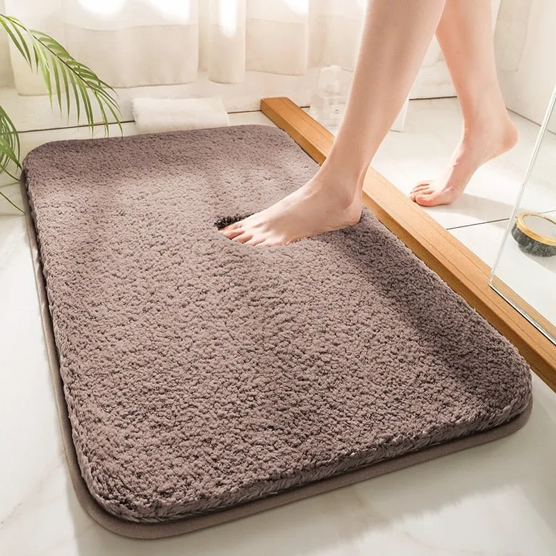 Comfortable and Soft Bath Mats with Super Thick Fluff Fiber for Bathroom