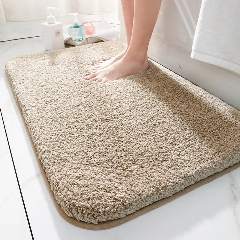 Comfortable and Soft Bath Mats with Super Thick Fluff Fiber for Bathroom