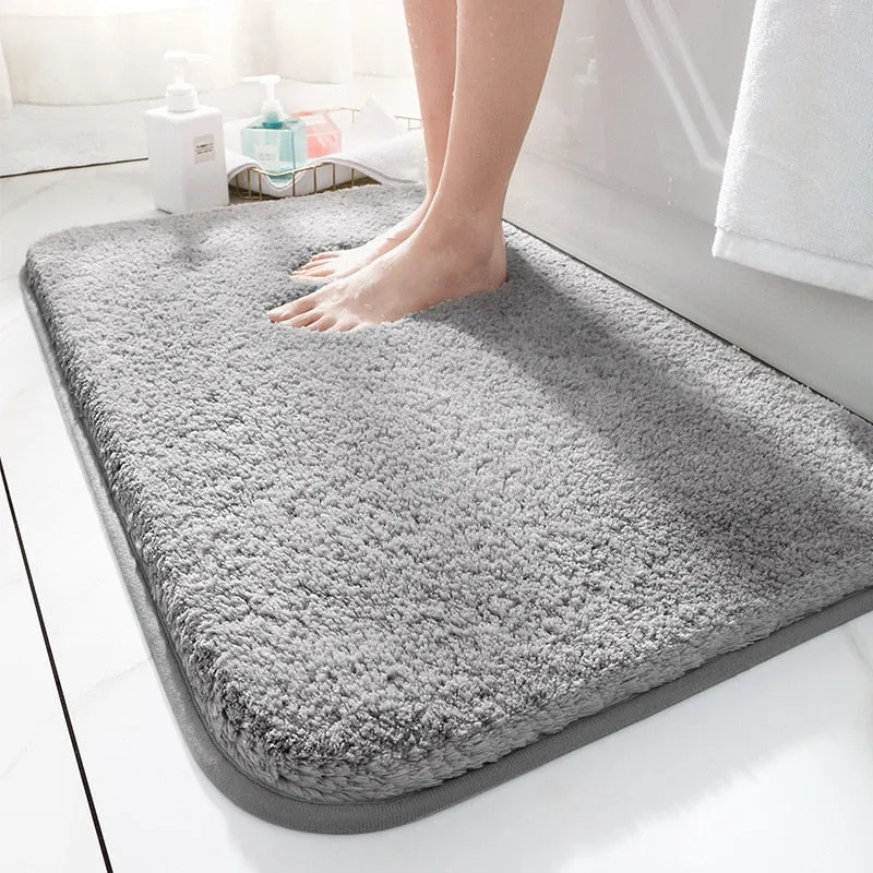 Comfortable and Soft Bath Mats with Super Thick Fluff Fiber for Bathroom