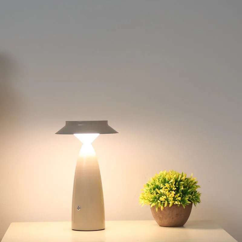 Contemporary Creative Mushroom Iron Acrylic LED Table Lamp For Bedroom
