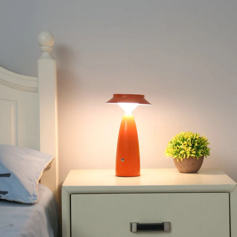 Contemporary Creative Mushroom Iron Acrylic LED Table Lamp For Bedroom
