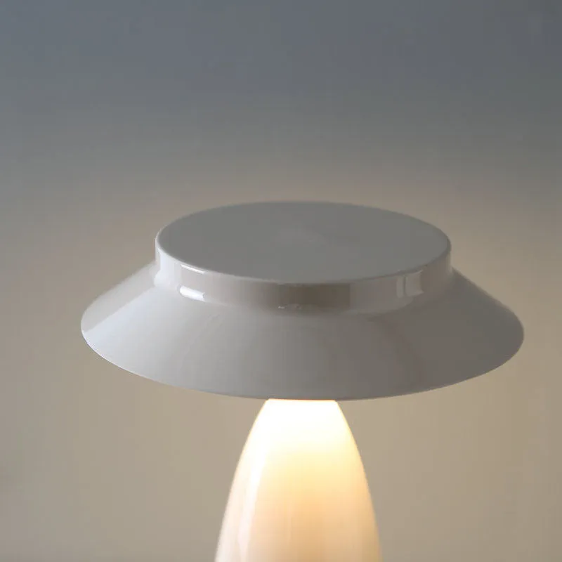 Contemporary Creative Mushroom Iron Acrylic LED Table Lamp For Bedroom