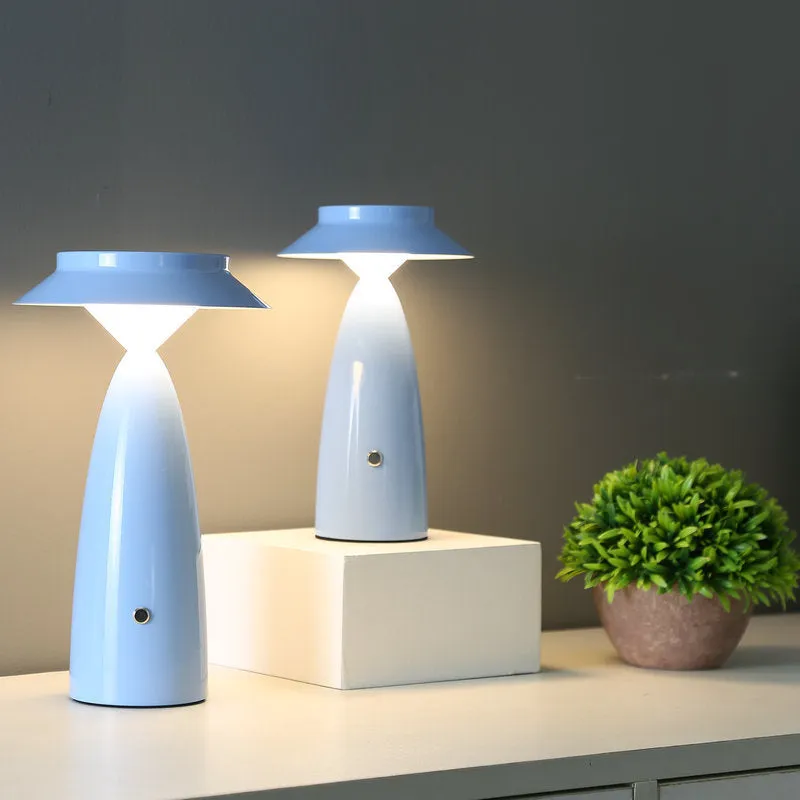 Contemporary Creative Mushroom Iron Acrylic LED Table Lamp For Bedroom