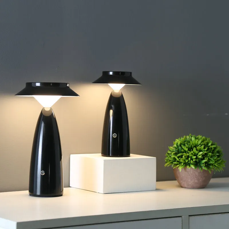 Contemporary Creative Mushroom Iron Acrylic LED Table Lamp For Bedroom