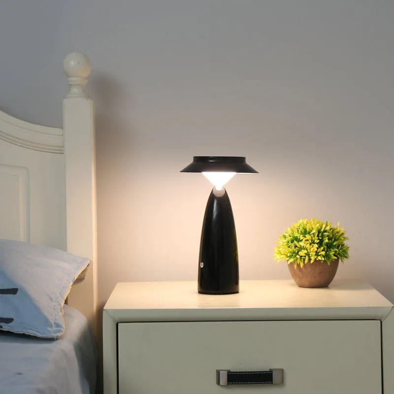 Contemporary Creative Mushroom Iron Acrylic LED Table Lamp For Bedroom