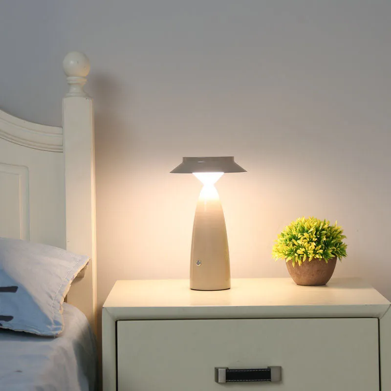Contemporary Creative Mushroom Iron Acrylic LED Table Lamp For Bedroom