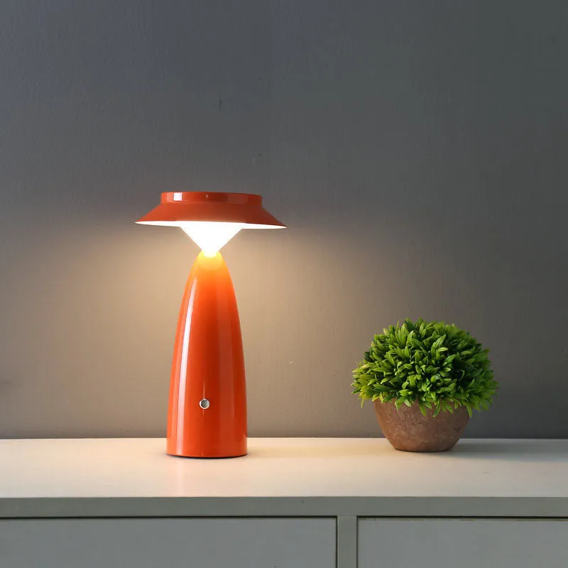 Contemporary Creative Mushroom Iron Acrylic LED Table Lamp For Bedroom