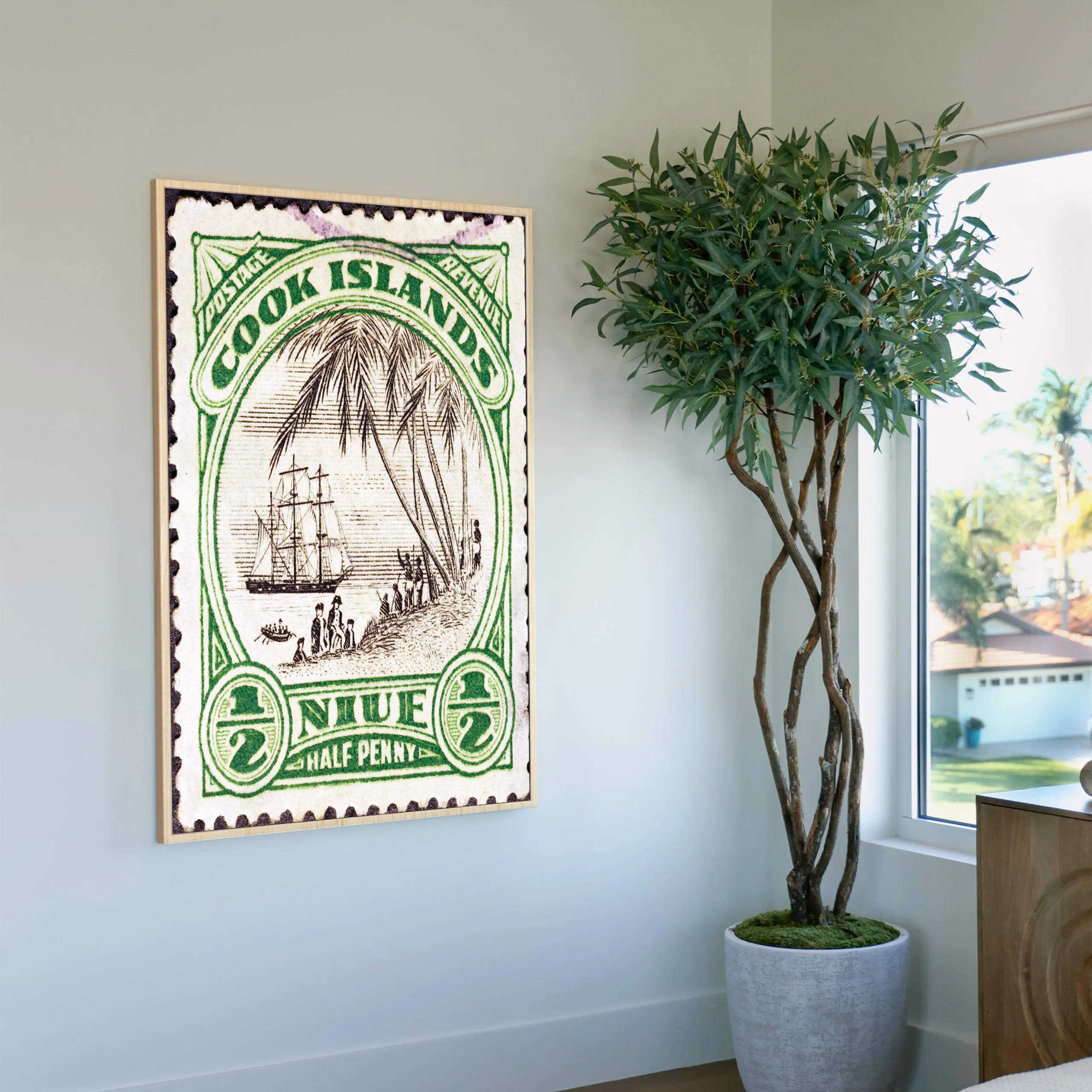 Cook Island Stamp Custom Art