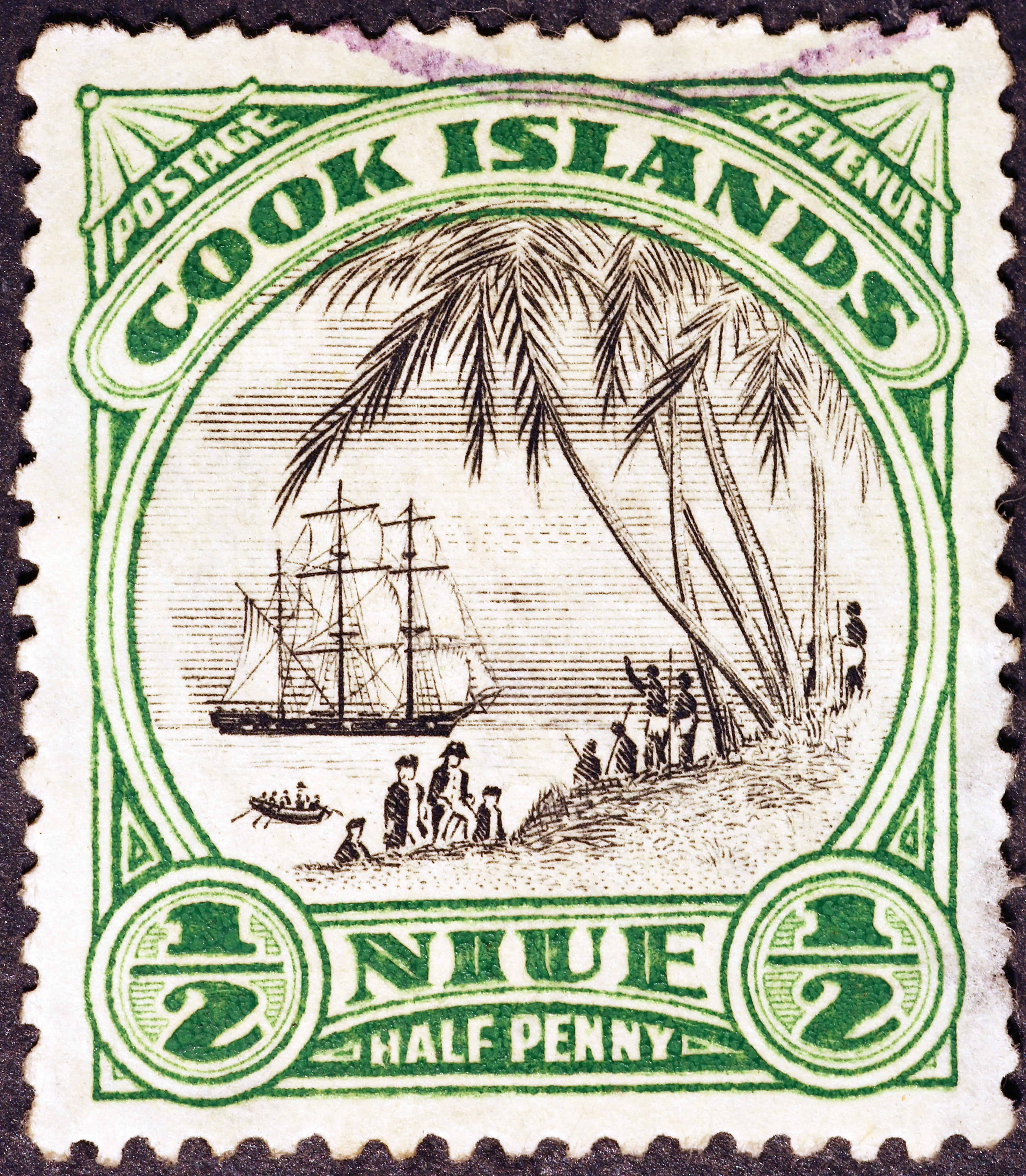 Cook Island Stamp Custom Art