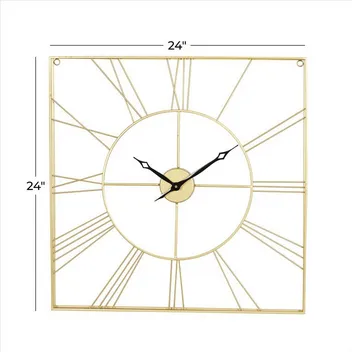 Copy of Gold Metal Glam Abstract Wall Clock - 24" x 2" x 24"