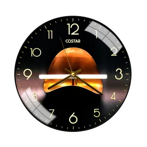 Costarmatter Costar Wall Clock Silent Quartz Decorative Non-Ticking Classic Clock Battery Operated Round For Home (Illusion Series 30 X 30Cm)-Analog,Glass,Multicolor