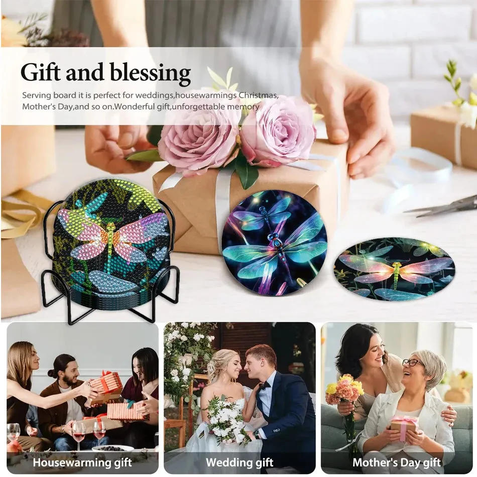 Counting Sheep Diamond Painting Coaster 8pcs DIY
