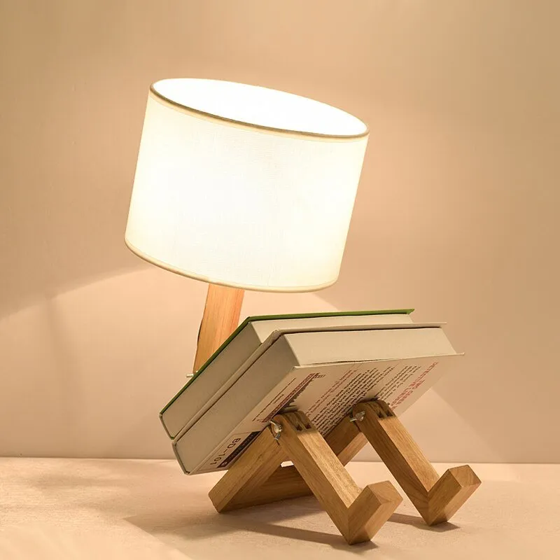 Creative LED Reading Lamp in Robot Shape