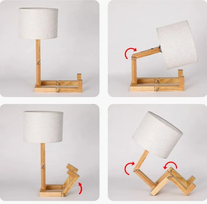 Creative LED Reading Lamp in Robot Shape
