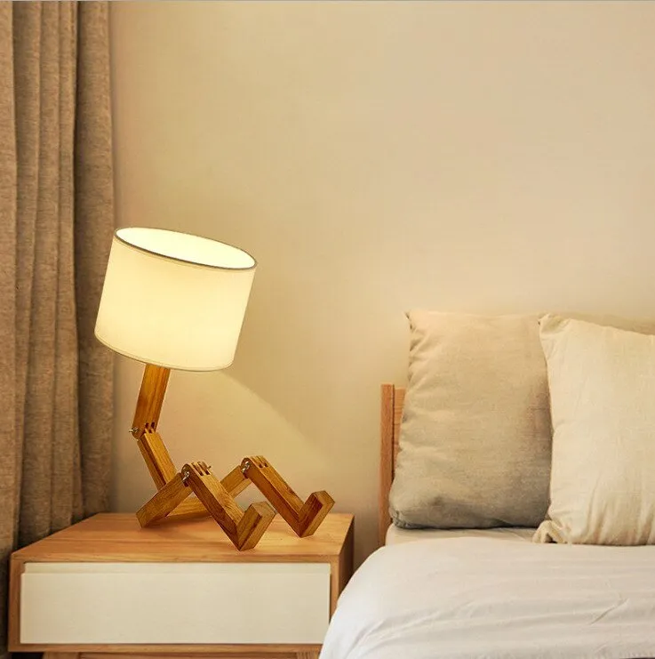 Creative LED Reading Lamp in Robot Shape