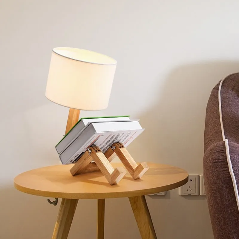 Creative LED Reading Lamp in Robot Shape