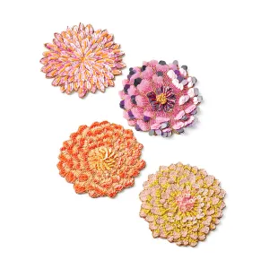 Dahlia Coasters, Set of 4