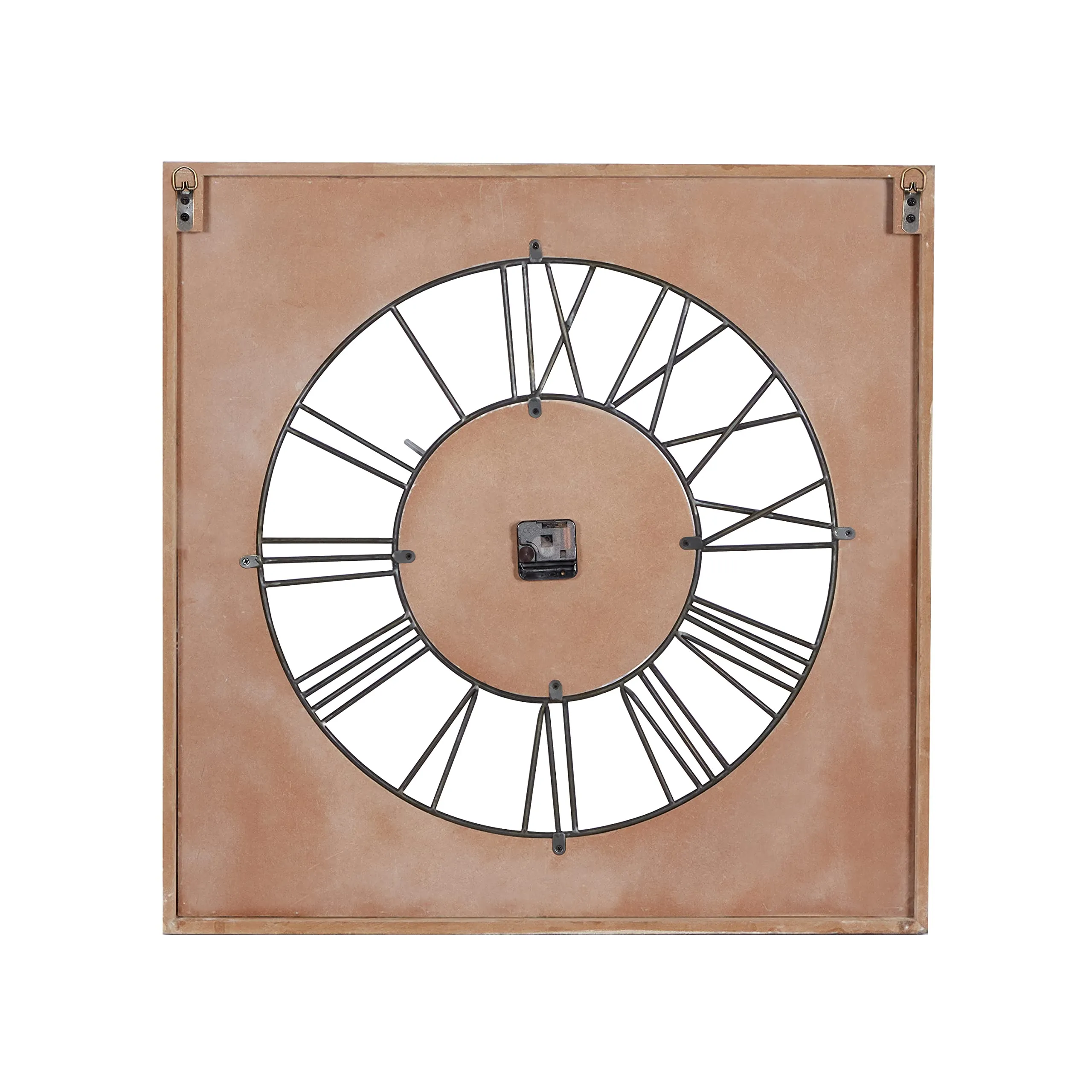 Deco 79 White Wood Farmhouse Wall Clock, 29 x 29 x 2 Inches