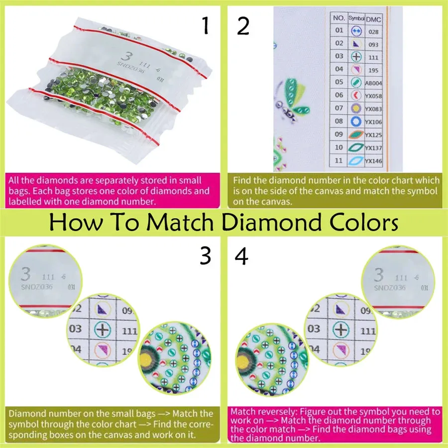 DIY Cartoon Diamond Art Coasters, 10 Piece Set With Holder, Cute Mushrooms
