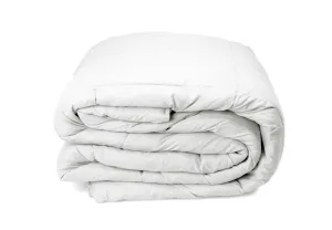 Duck Feather & Down Quilt 500GSM   Duck Feather and Down Pillows 2 Pack Combo - Single - White