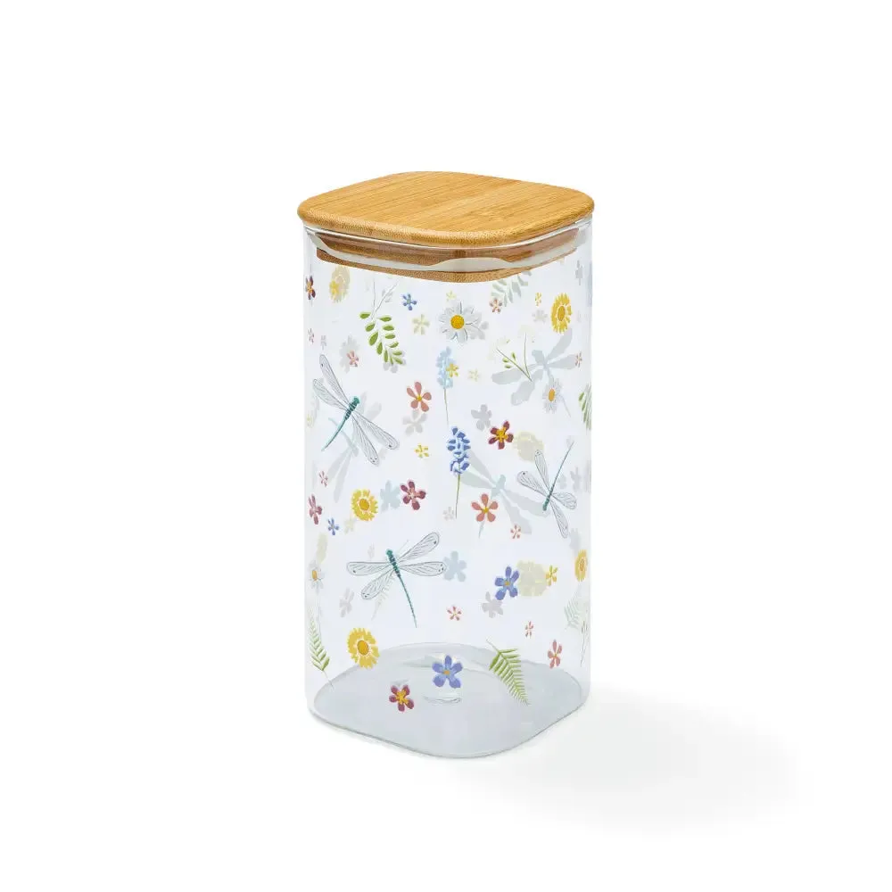 English Meadow - 1.5Lt Glass Jar Push Bamboo Lid