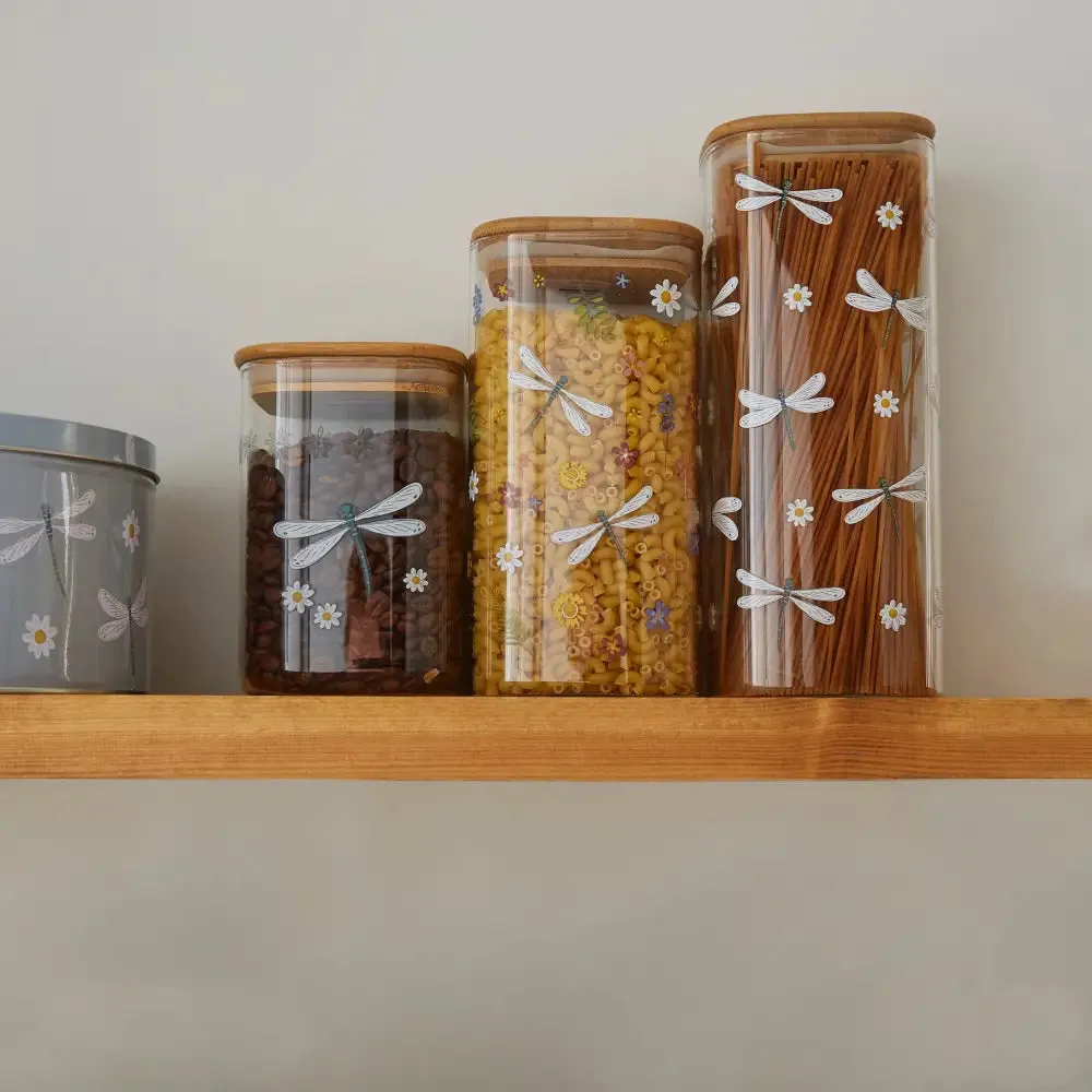 English Meadow - 1.5Lt Glass Jar Push Bamboo Lid