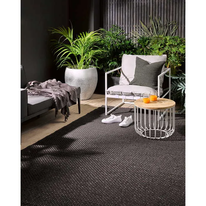 Flax Outdoor Rug - Charcoal