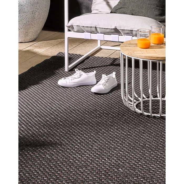 Flax Outdoor Rug - Charcoal