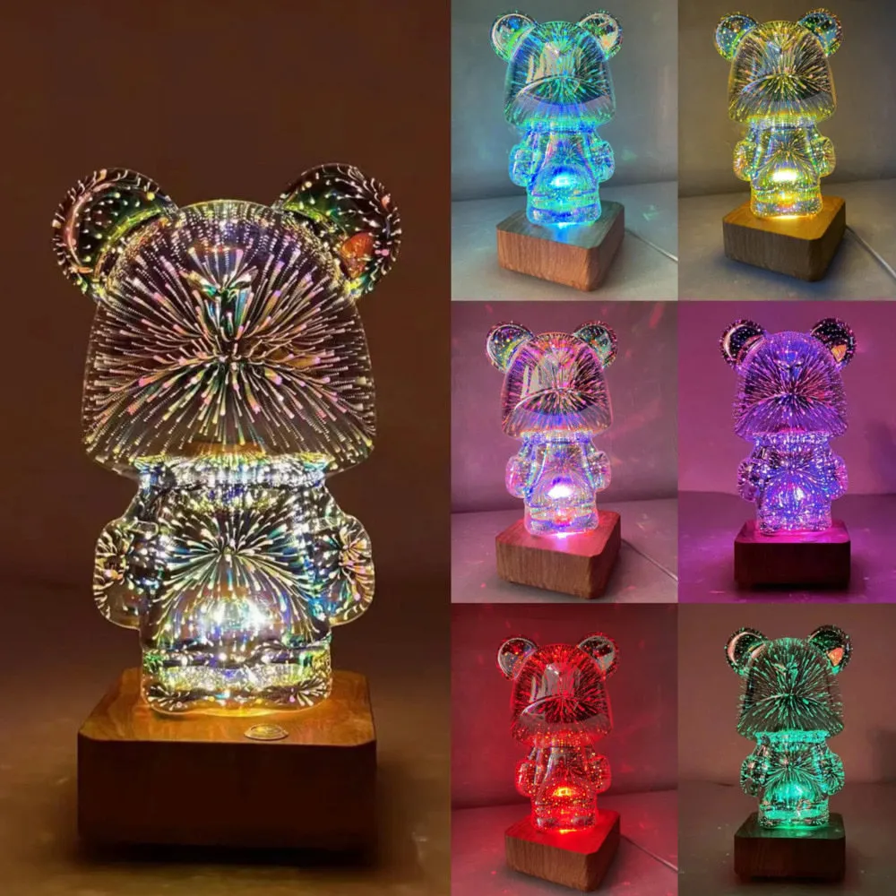 Galaxy Firework Chubby Bear Night Light | NEW