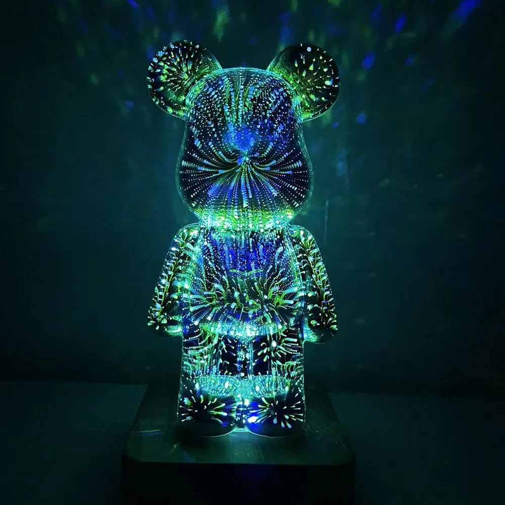 Galaxy Fireworks Standing Bear Night Light | NEW