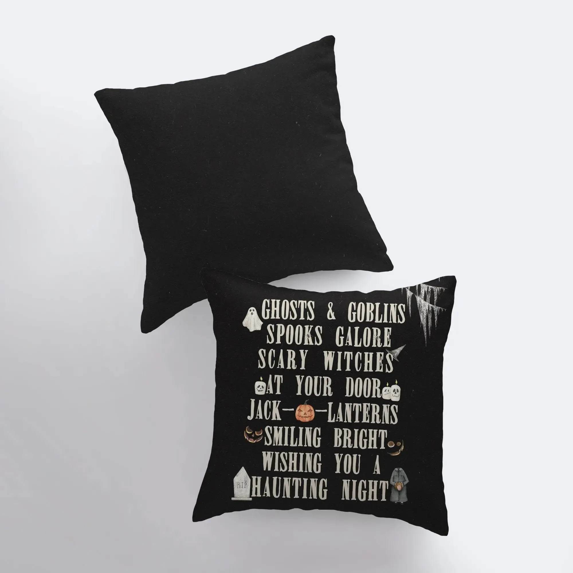 Ghost and Goblins Pillow Cover | Fall Décor | Halloween Pillows | Halloween Décor | Fall Throw Pillows | Cute Throw Pillows