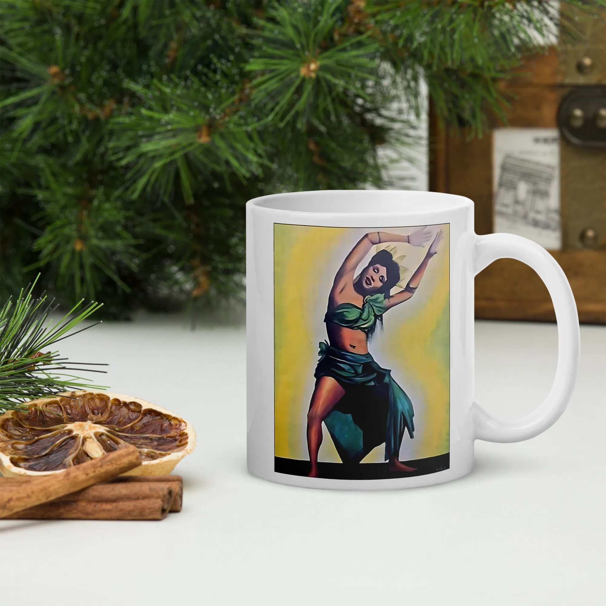 Grace Ceramic Mug / Coffee or Tea Cup / Katherine Dunham / Black Art / African American Art / Positive Black Images