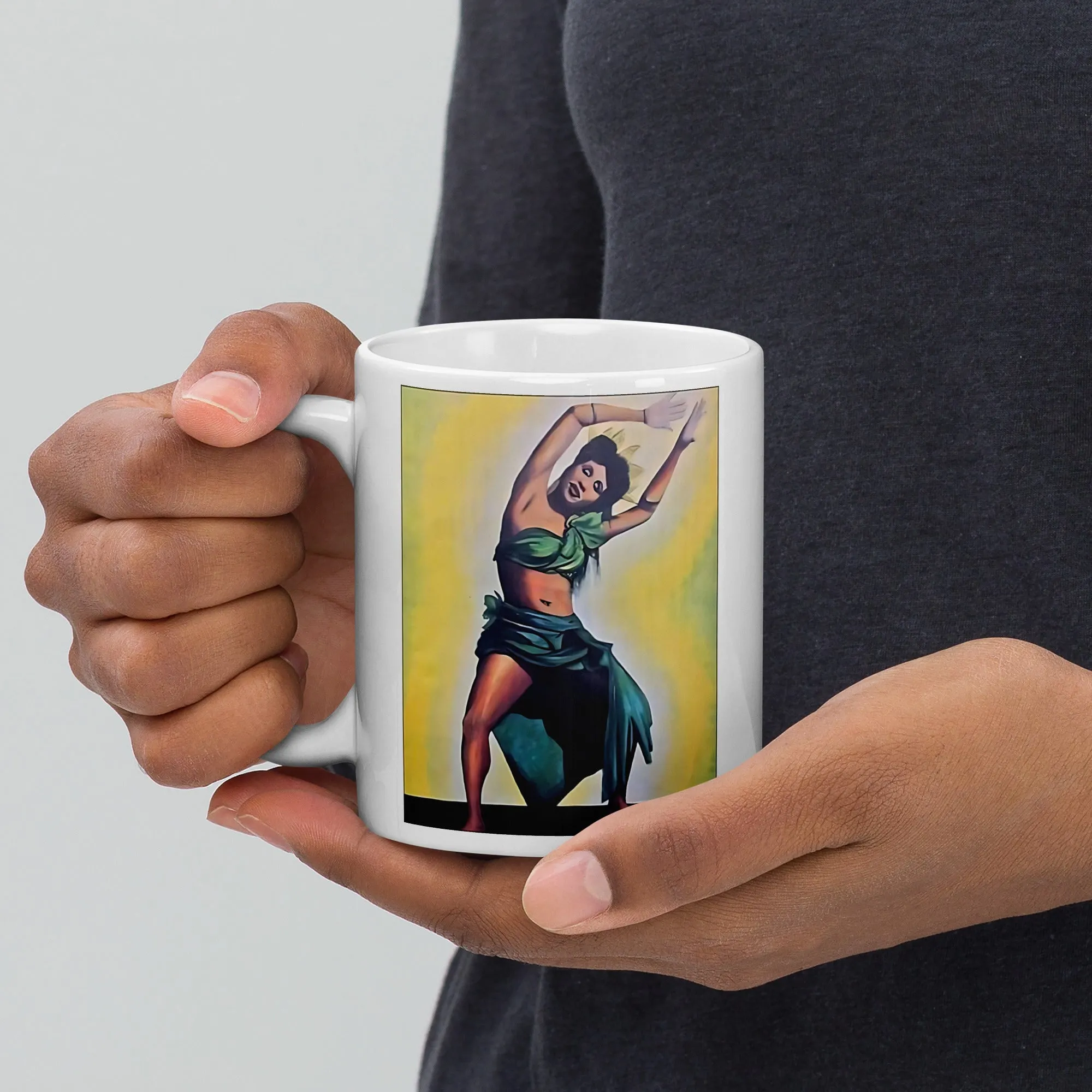 Grace Ceramic Mug / Coffee or Tea Cup / Katherine Dunham / Black Art / African American Art / Positive Black Images