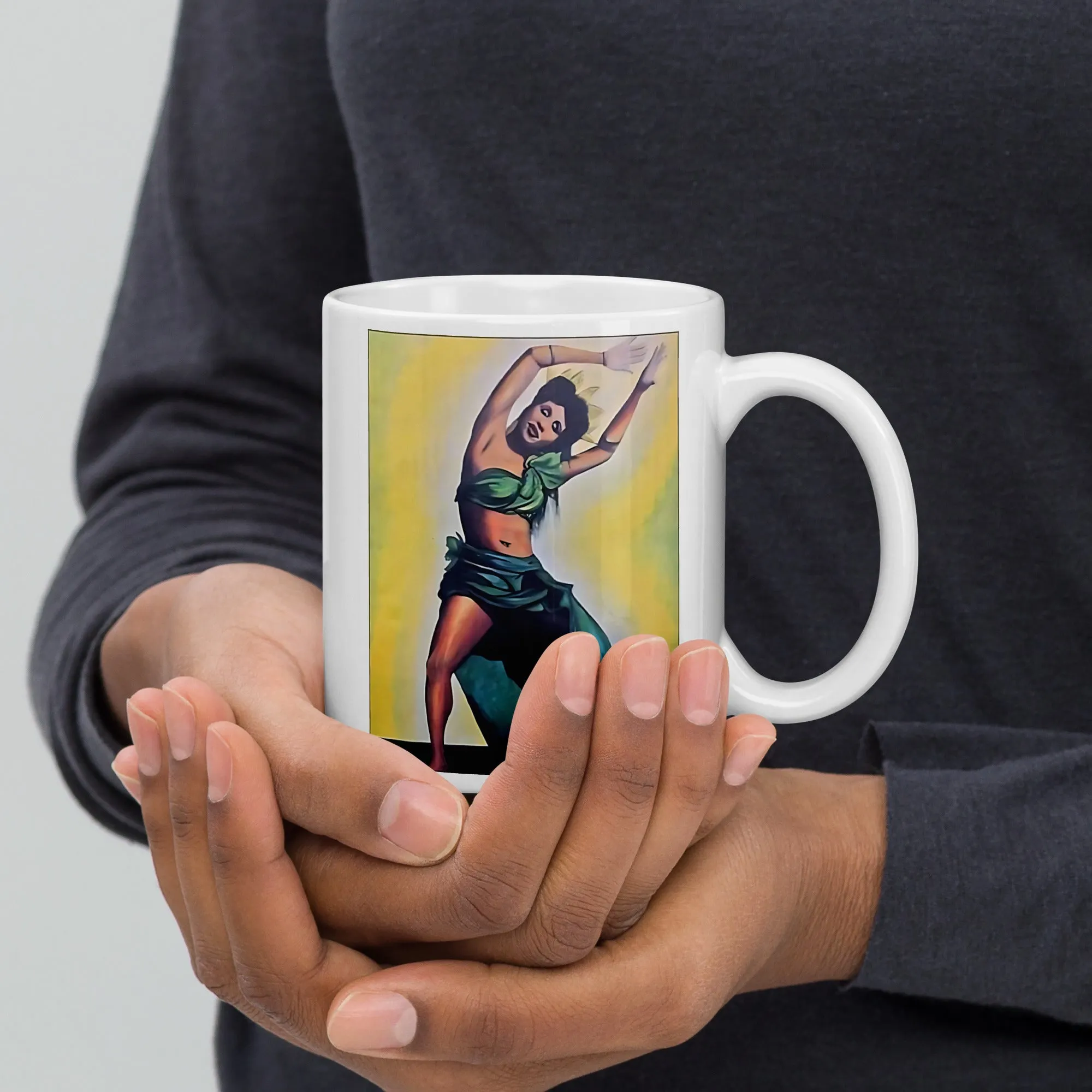 Grace Ceramic Mug / Coffee or Tea Cup / Katherine Dunham / Black Art / African American Art / Positive Black Images