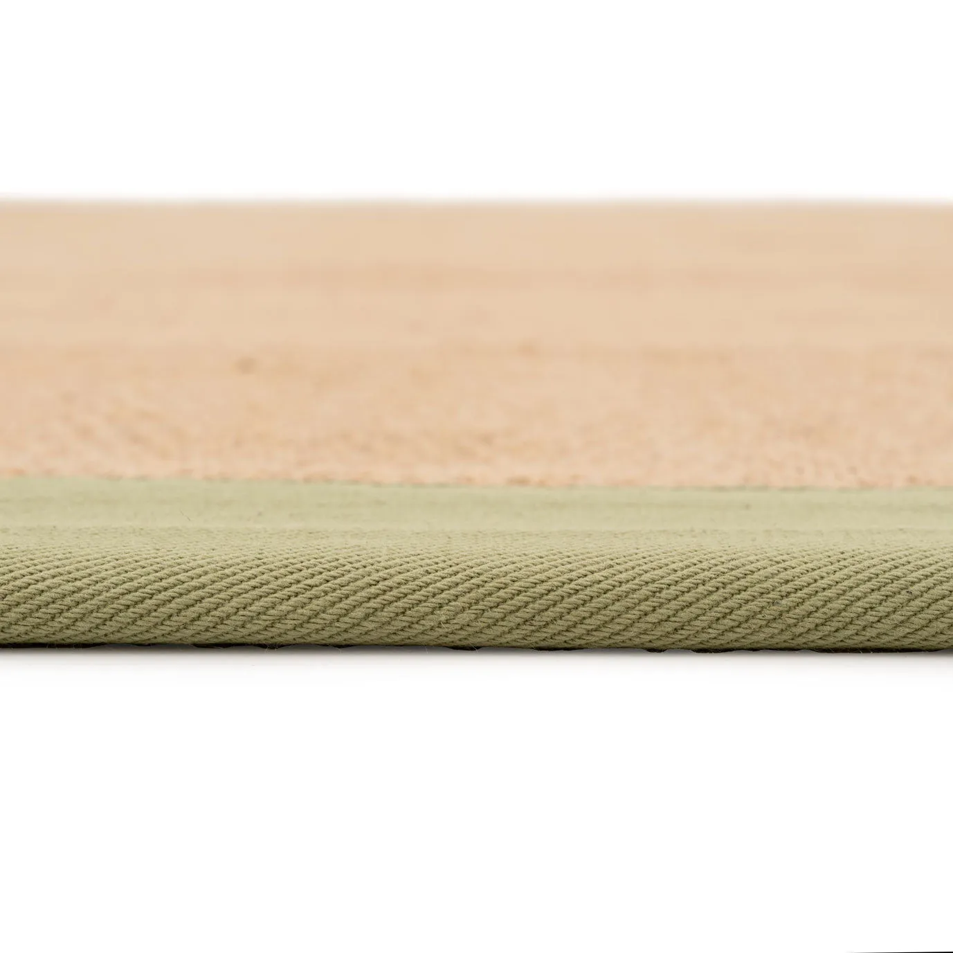 Green Jute Border Stair Carpet Runner - Juliette Green