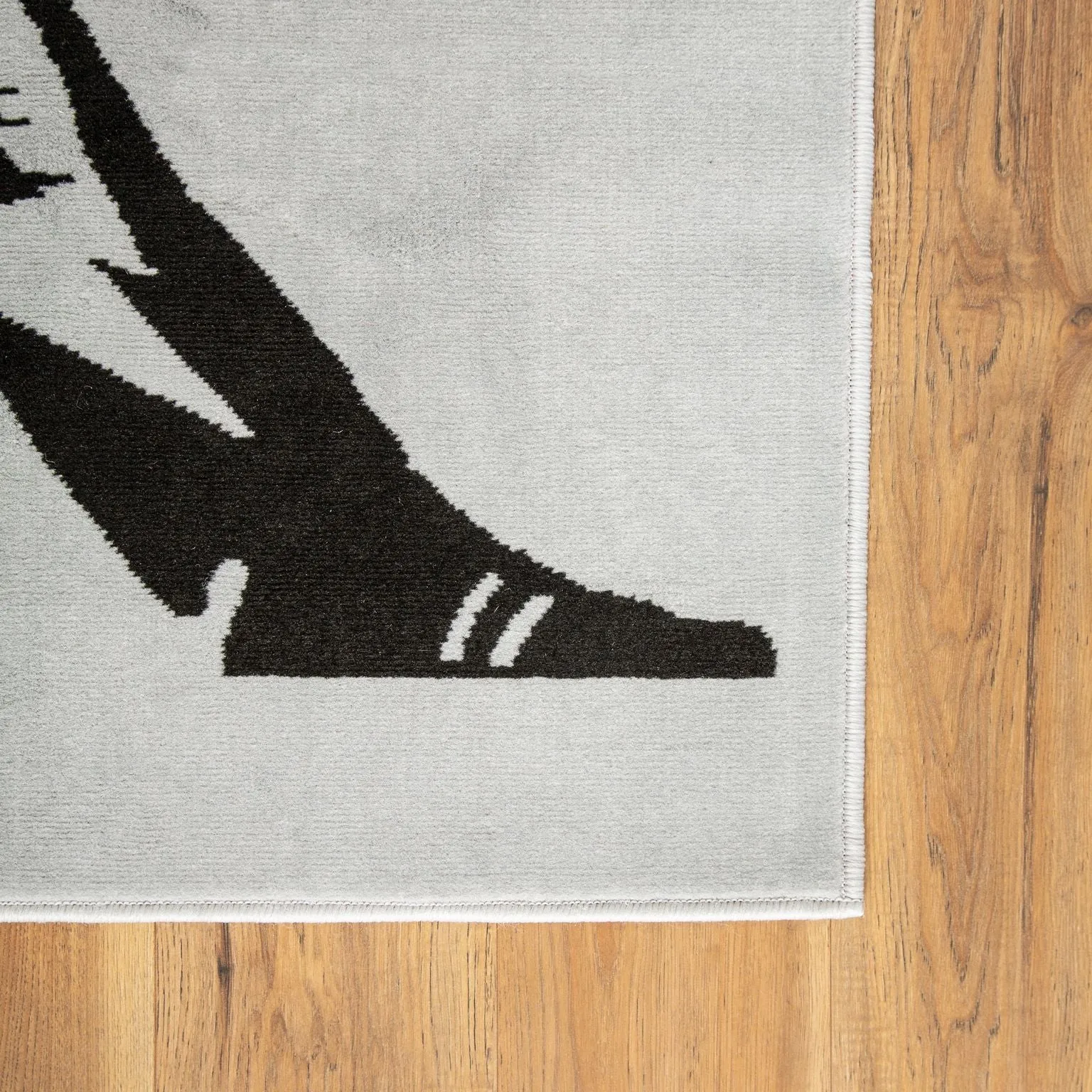 Grey Funky Union Jack Singer Print Rug - Texas