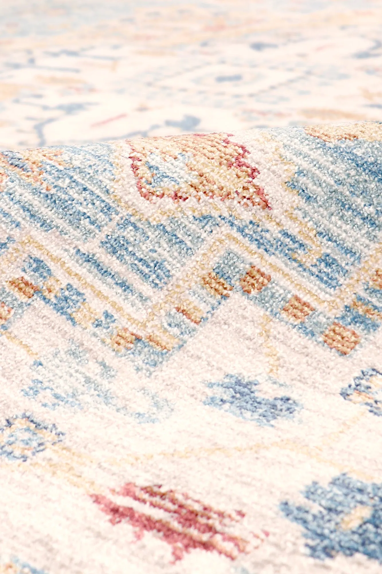 Heritage Design Power Loom L. Blue Area Rug- 5' 0" X  8' 0"