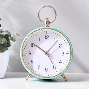 Home Centre Casablanca Quete Metal Table Clock - 11x16cm