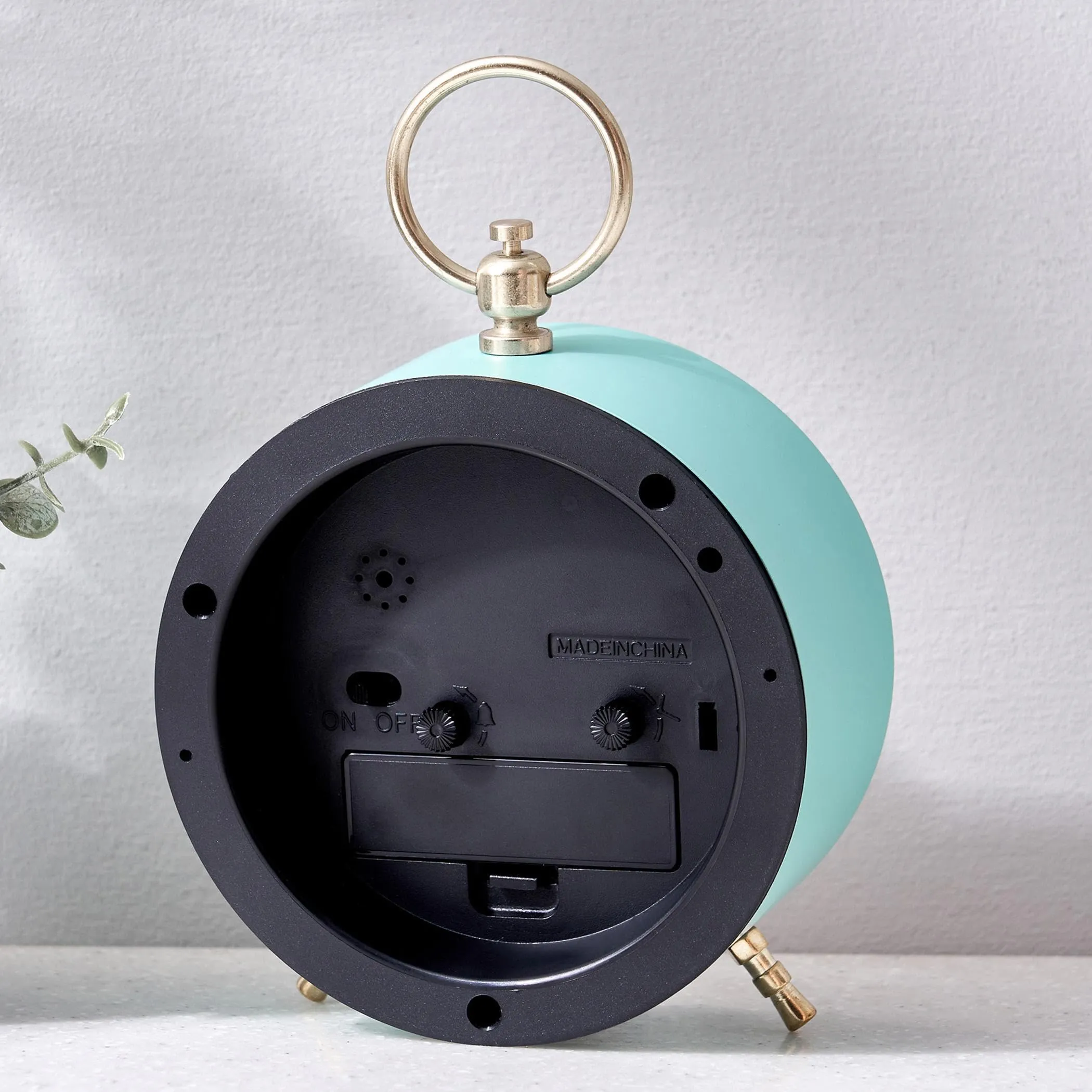 Home Centre Casablanca Quete Metal Table Clock - 11x16cm