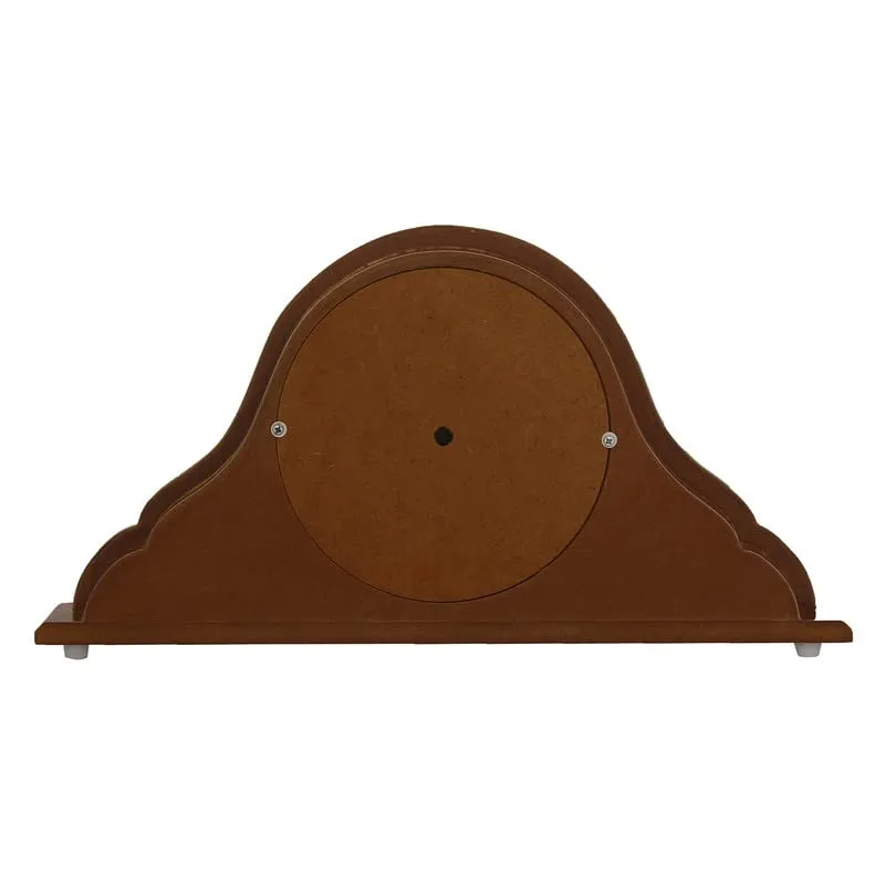 INDIANA CRAFT Horizontal Elegant Wooden Analog English Numbers Table Clock for Office Desk Study Room Home Decoration Gifts (Size: 40 x 6 x 20.5 CM | Weight: 940 Gram | Colour: Brown)