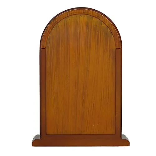 INDIANA CRAFT Vertical Wooden Analog Pendulum English Numbers Table Clock for Office Desk Study Living Room Decorations Gifts (Size: 23 x 8 x 33.5 CM | Weight: 1240 Gram | Colour: Brown)