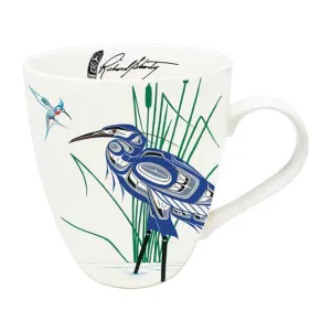 Indigenous Collection Mug 18oz Richard Shorty: Hummingbird & Blue Heron (Ó)